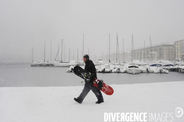 Marseille sous la neige