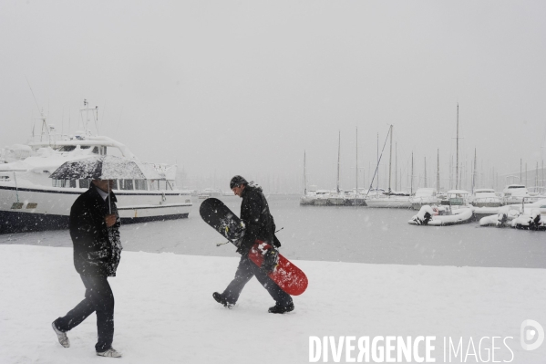 Marseille sous la neige