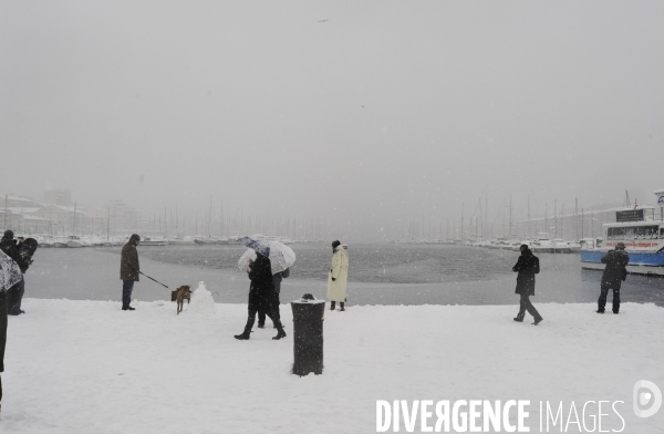 Marseille sous la neige