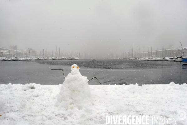 Marseille sous la neige