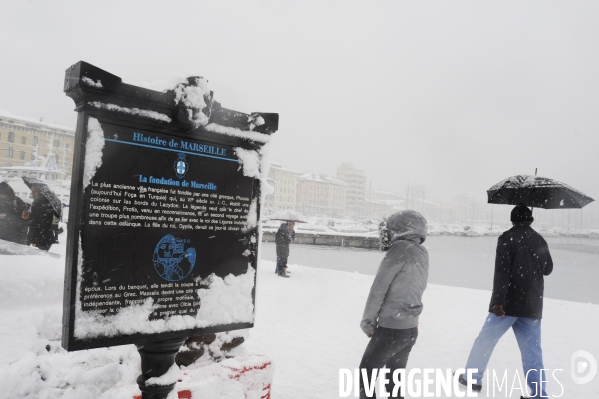 Marseille sous la neige