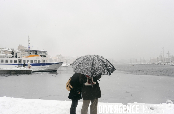 Marseille sous la neige