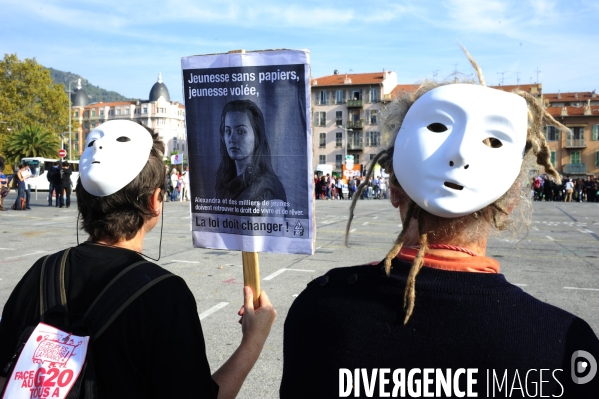 Nice  1/11/2011 Manifestation à Nice des altermondialistes