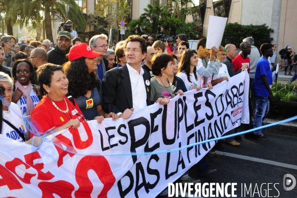 Nice  1/11/2011 Manifestation à Nice des altermondialistes