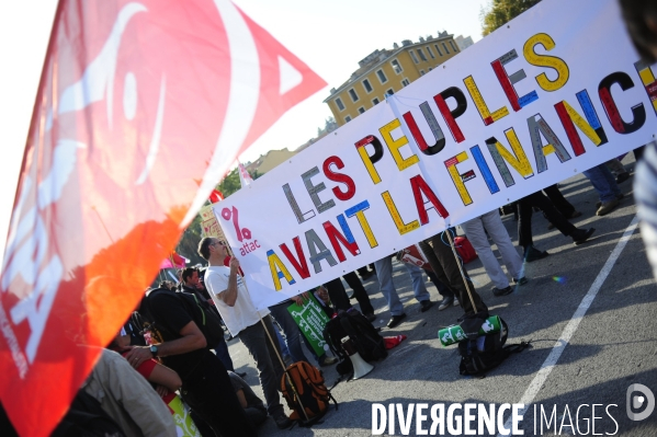 Nice  1/11/2011 Manifestation à Nice des altermondialistes