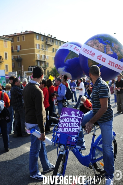 Nice  1/11/2011 Manifestation à Nice des altermondialistes