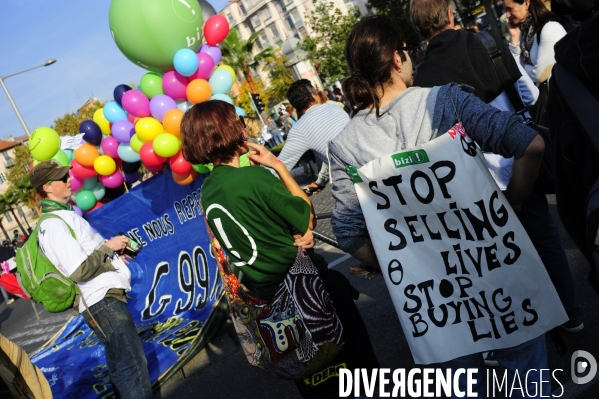 Nice  1/11/2011 Manifestation à Nice des altermondialistes