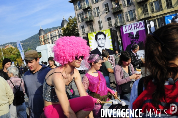 Nice  1/11/2011 Manifestation à Nice des altermondialistes