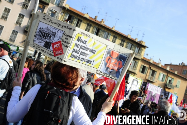 Nice  1/11/2011 Manifestation à Nice des altermondialistes