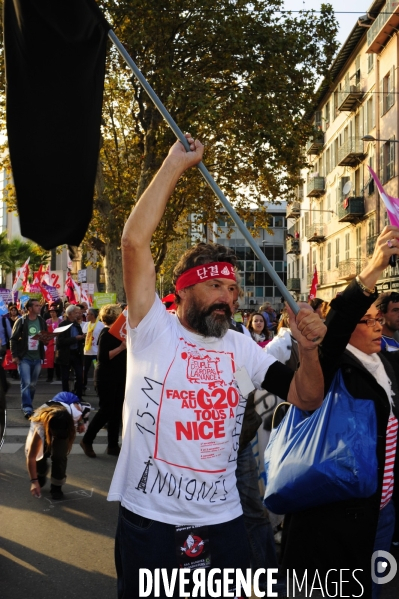 Nice  1/11/2011 Manifestation à Nice des altermondialistes