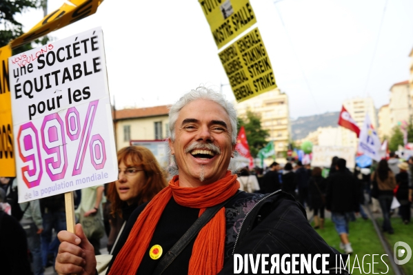 Nice  1/11/2011 Manifestation à Nice des altermondialistes