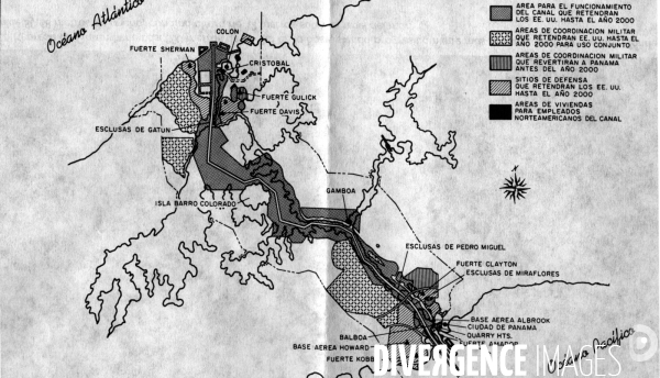 Isthme de Panama   Carte  Le canal