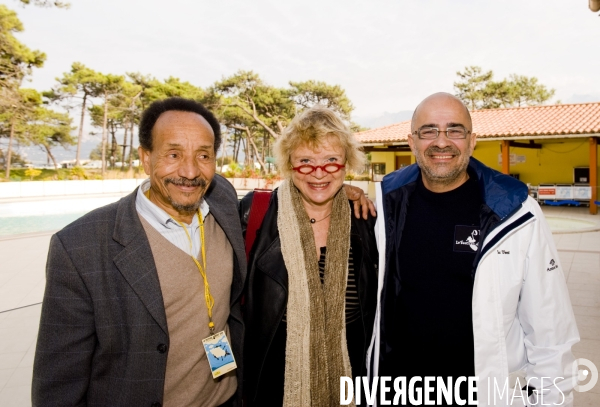 Eva Joly,  Pierre Rabhi, Serge Oru  lors des rencontres du Festival du Vent 2009