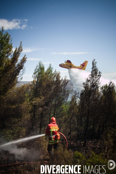 Incendie Chateauneuf les martigues et Côte Bleue