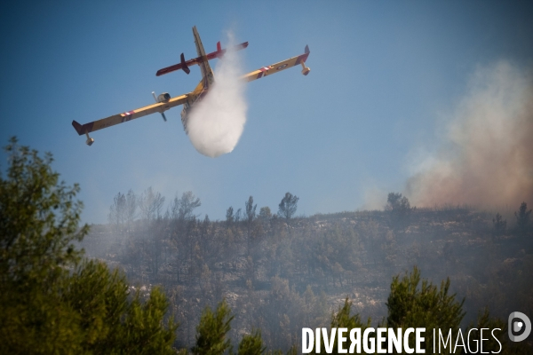 Incendie Chateauneuf les martigues et Côte Bleue