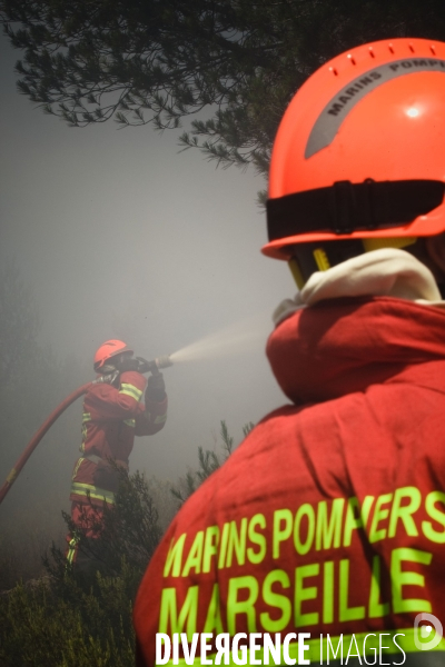Incendie Chateauneuf les martigues et Côte Bleue