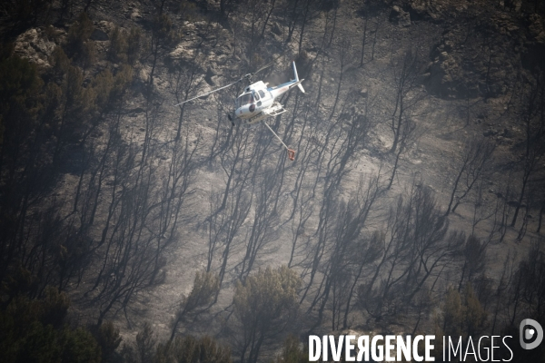Incendie Chateauneuf les martigues et Côte Bleue