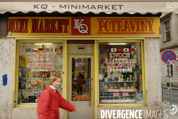 Mini market de Prague