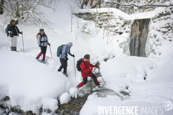 Randonnee en raquettes a neige en baviere