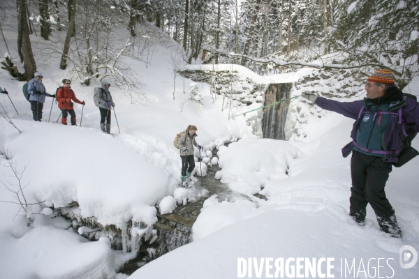 Randonnee en raquettes a neige en baviere