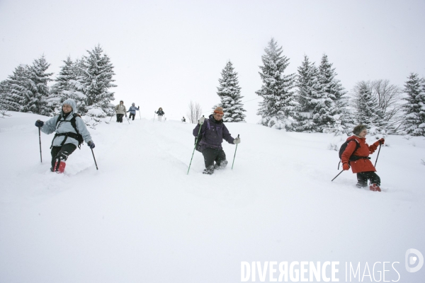 Randonnee en raquettes a neige en baviere