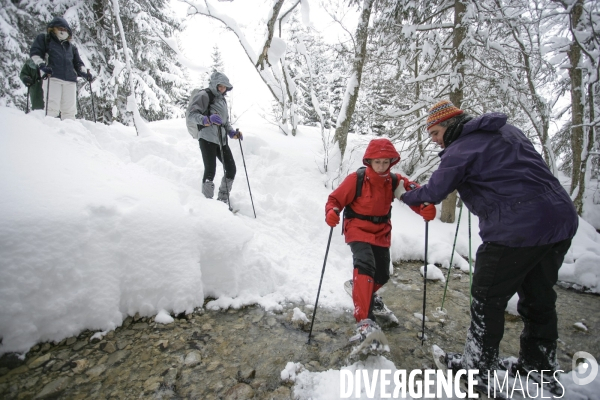 Randonnee en raquettes a neige en baviere