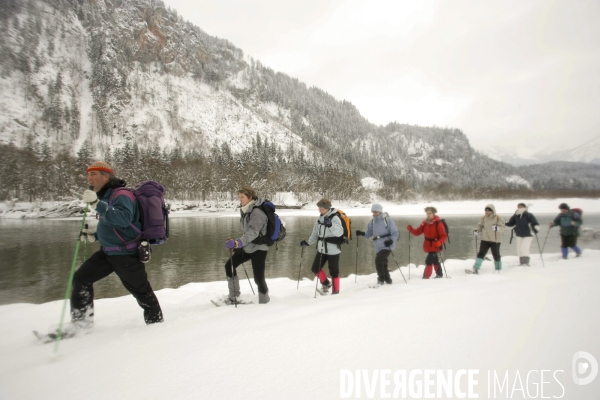 Randonnee en raquettes a neige en baviere