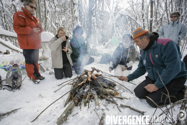 Randonnee en raquettes a neige en baviere