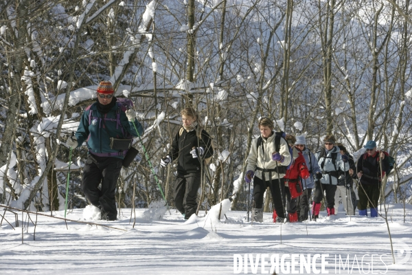 Randonnee en raquettes a neige en baviere