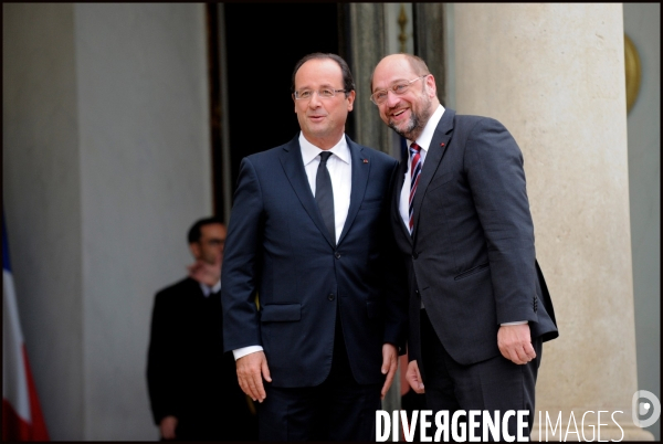 François hollande et Martin Schulz