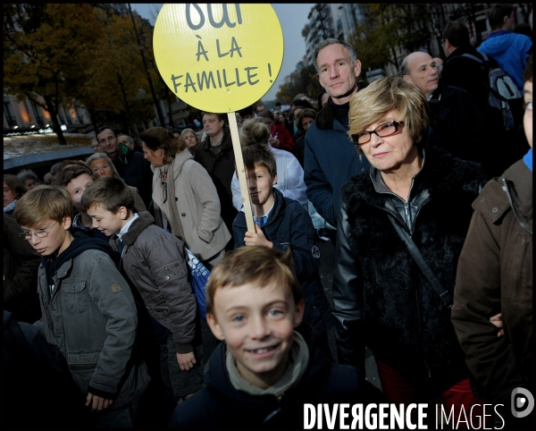 Manifestations contre le mariage gay