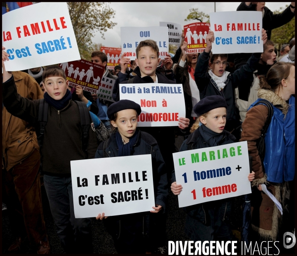 Manifestations contre le mariage gay
