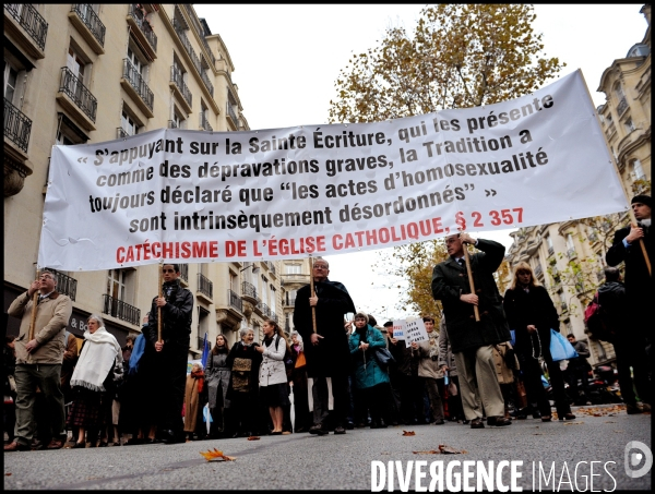 Manifestations contre le mariage gay