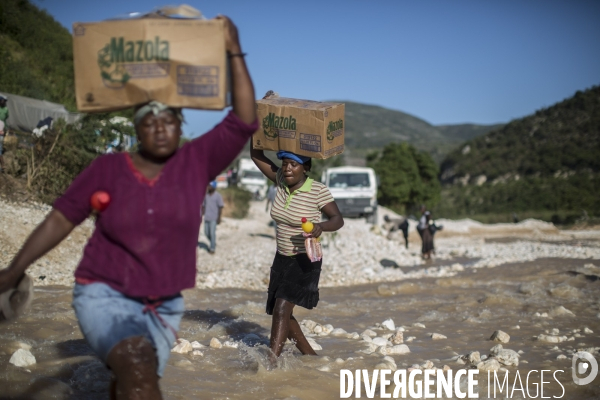 A l est d haiti, un village ayant souffert du passage de la tempete sandy en octobre 2012.