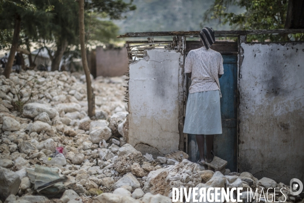 A l est d haiti, un village ayant souffert du passage de la tempete sandy en octobre 2012.