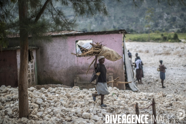 A l est d haiti, un village ayant souffert du passage de la tempete sandy en octobre 2012.