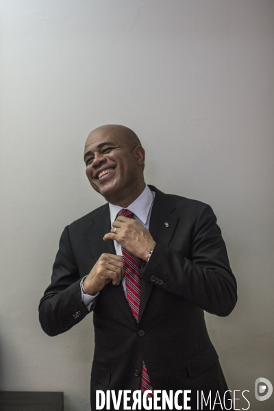 Portrait du president haitien, michel martelly.