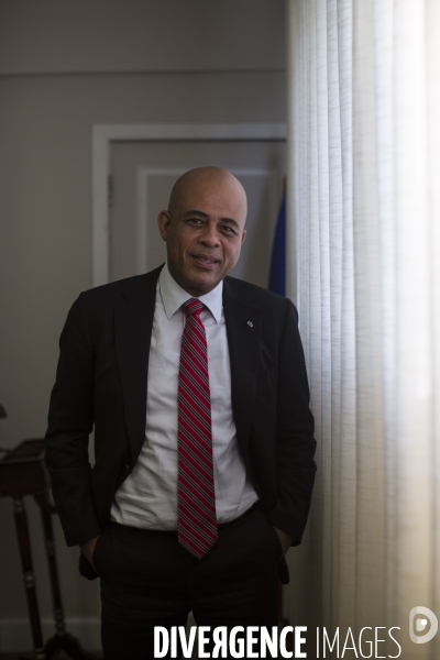 Portrait du president haitien, michel martelly.