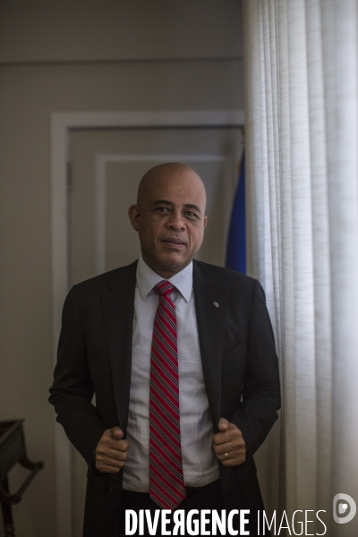 Portrait du president haitien, michel martelly.