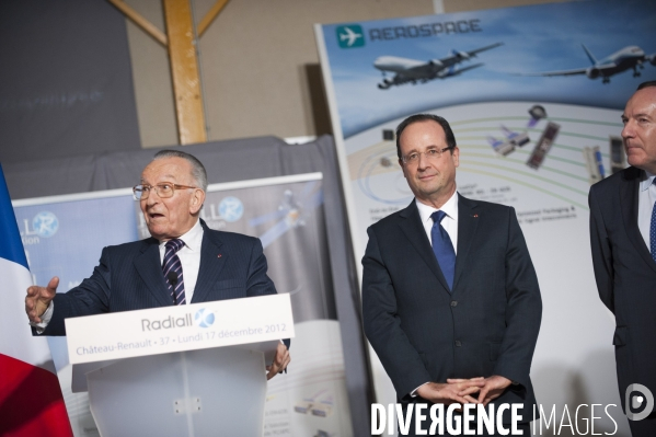 François Hollande en visite à Radiall