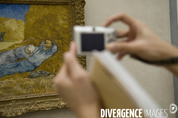 Visite au Musée d Orsay. Photographier les oeuvres est desormais interdit. Gustave Courbet, L Origine du monde