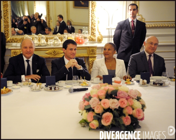 Petit déjeuner des ministres du gouvernement place Beauveau