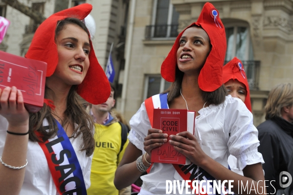 Manif pour tous contre le mariage et l adoption homosexuel.