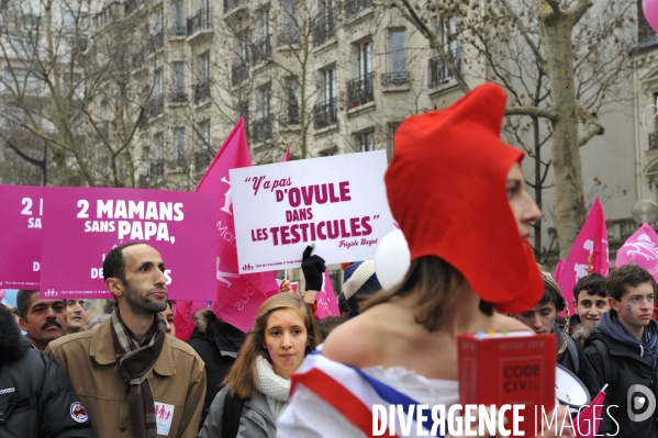 Manif pour tous contre le mariage et l adoption homosexuel.