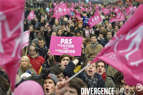 Manif pour tous contre le mariage et l adoption homosexuel.