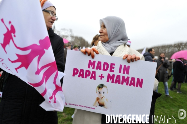 Manif pour tous contre le mariage et l adoption homosexuel.