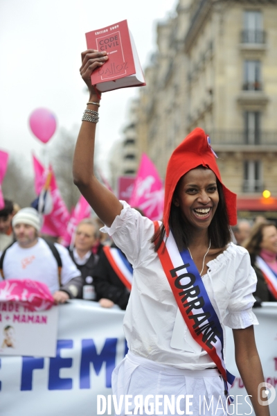 Manif pour tous contre le mariage homosexuel.