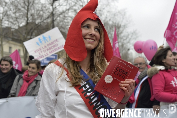 Manif pour tous contre le mariage homosexuel.