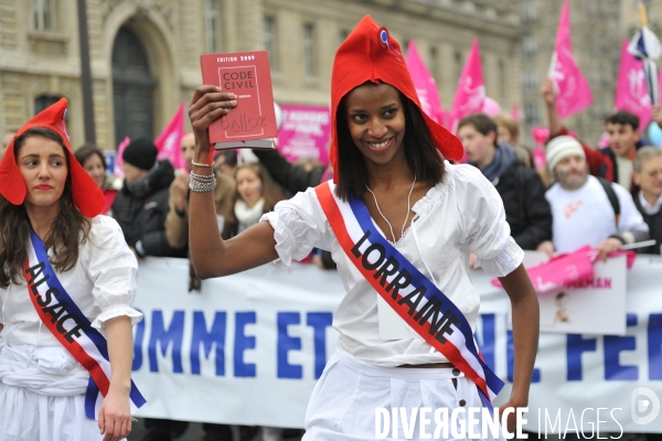 Manif pour tous contre le mariage homosexuel.