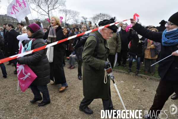 Manif pour tous contre le mariage homosexuel.